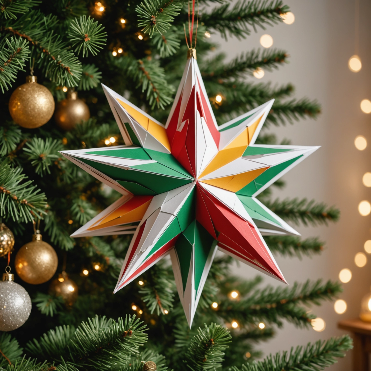 Как сделать звезду из бумаги 3D: для ёлки — создаём праздничное настроение своими руками